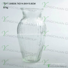 Machine Pressed Clear Glass Flower Vase